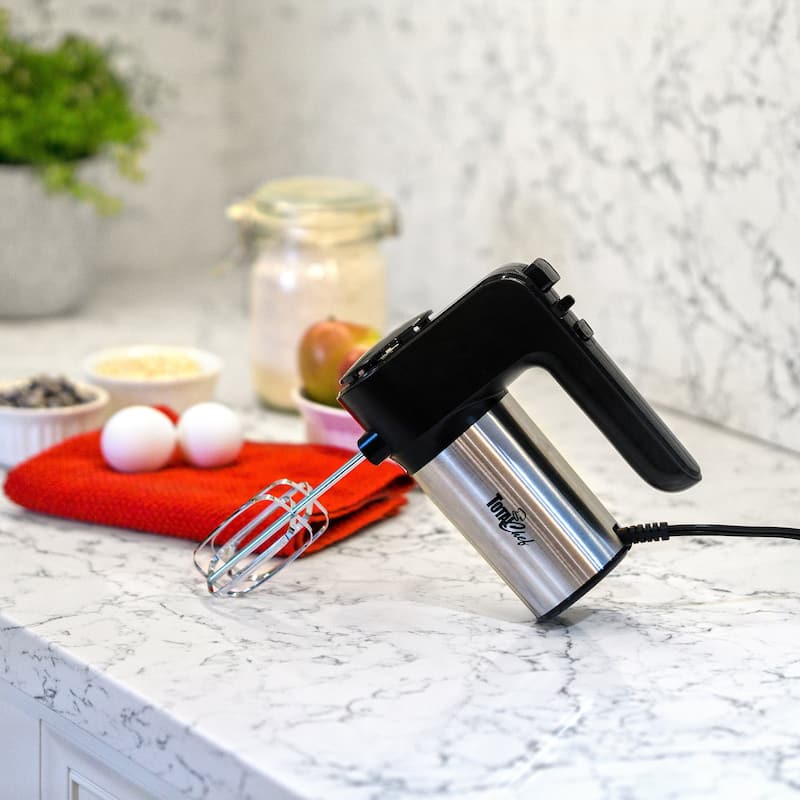 Total Chef 6-Speed Hand Mixer, 250W, Turbo Boost, Black Silver