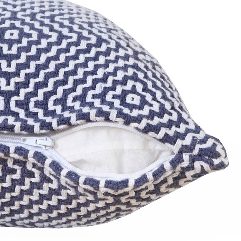 Sevita Diamond Delight Woven Geometric Throw Pillow