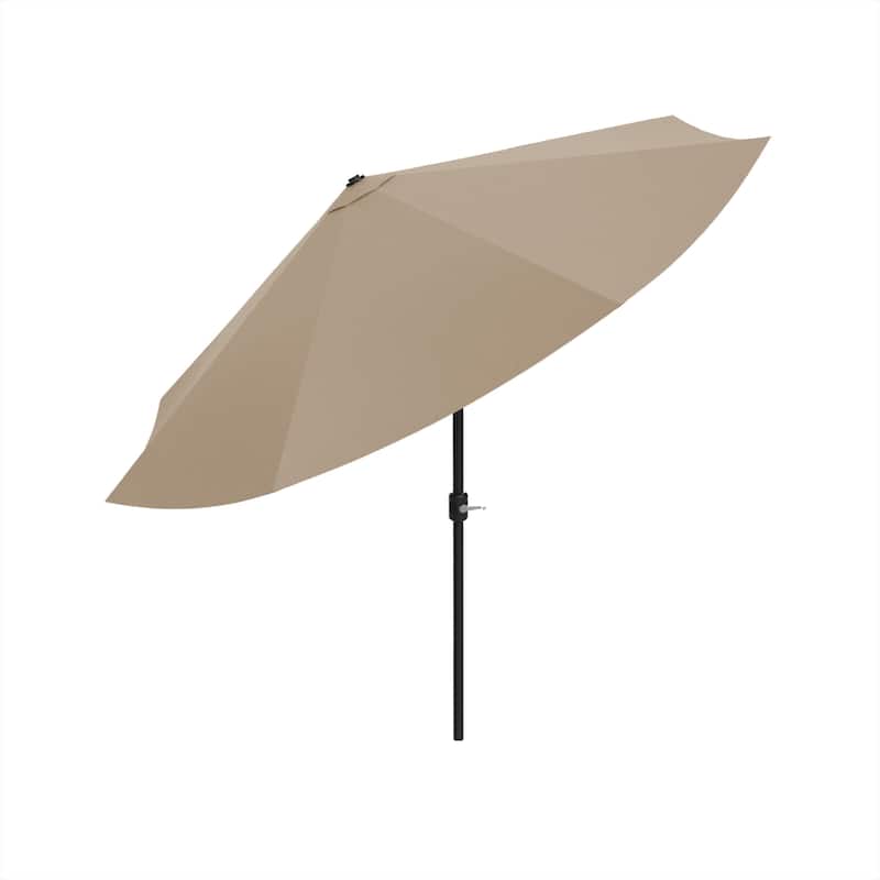 Pure Garden 10 ft Patio Umbrella with Auto Tilt and Hand Crank