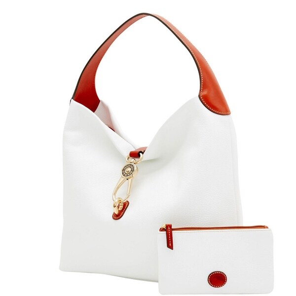 dooney & bourke pebble grain logo lock shoulder bag