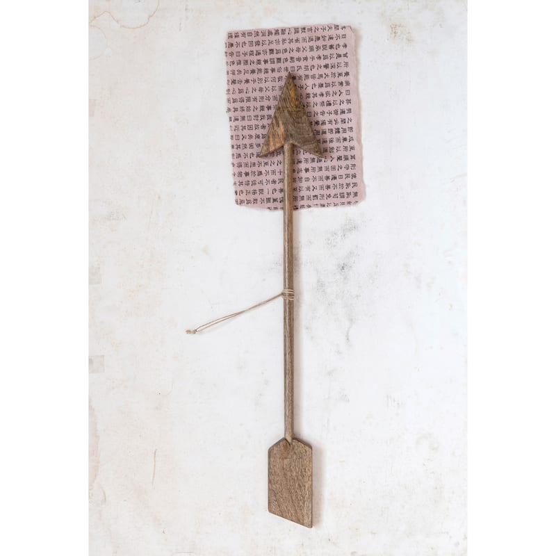 Carved Mango Wood Arrow Wall Décor - 20.0"L x 3.0"W x 0.5"H
