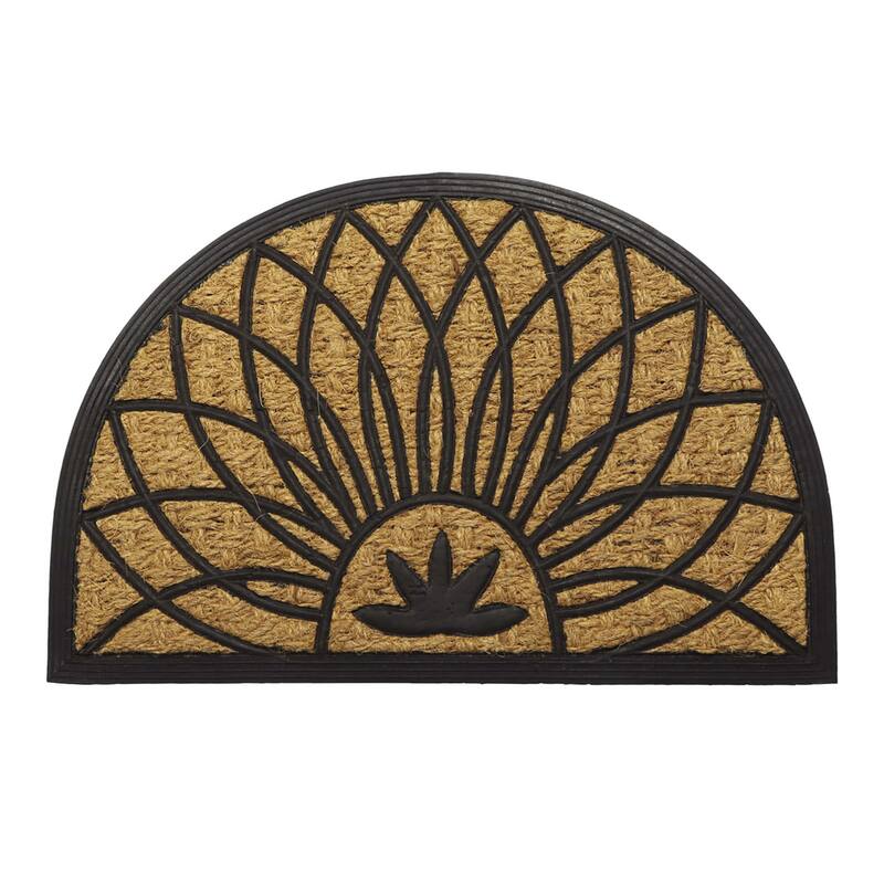 Half Circle Door Mat 24x16 Inch - 16 W x 24 L x 1/4 H