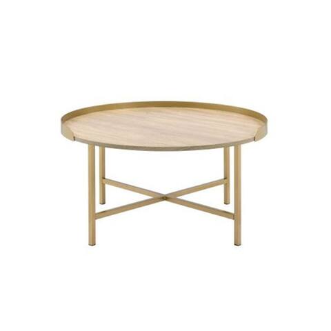 Oak coffee table solid wood mithea table round table top