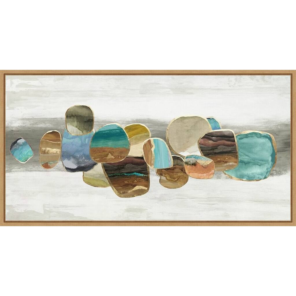 Glided Stones I by Tom Reeves Framed Canvas Art