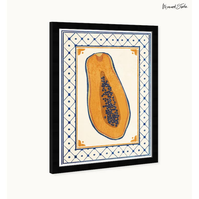 Wynwood Studio Tropical Papaya Framed Tropical Chinoiserie Art Prints