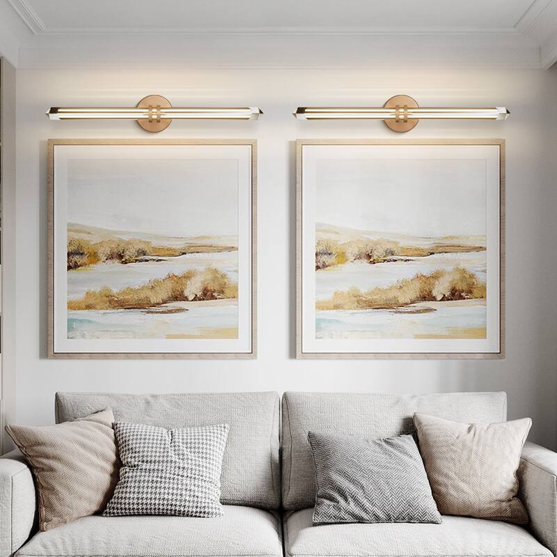 KAYLA 18/24-inch -Triangular Pyramid Crystal Vanity Light - Copper Single Pack