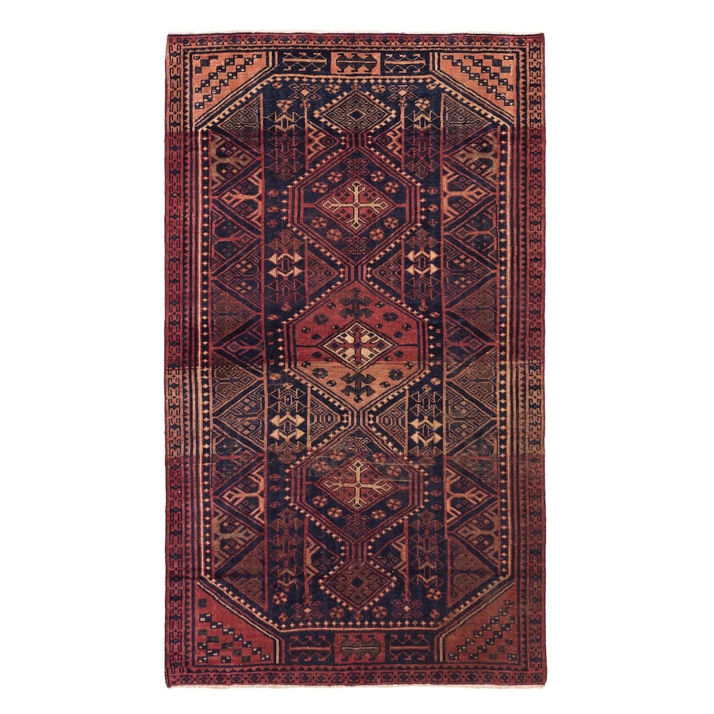 ECARPETGALLERY Hand-knotted Konya Anatolian Dark Navy Wool Rug - 4'7 x 7'9