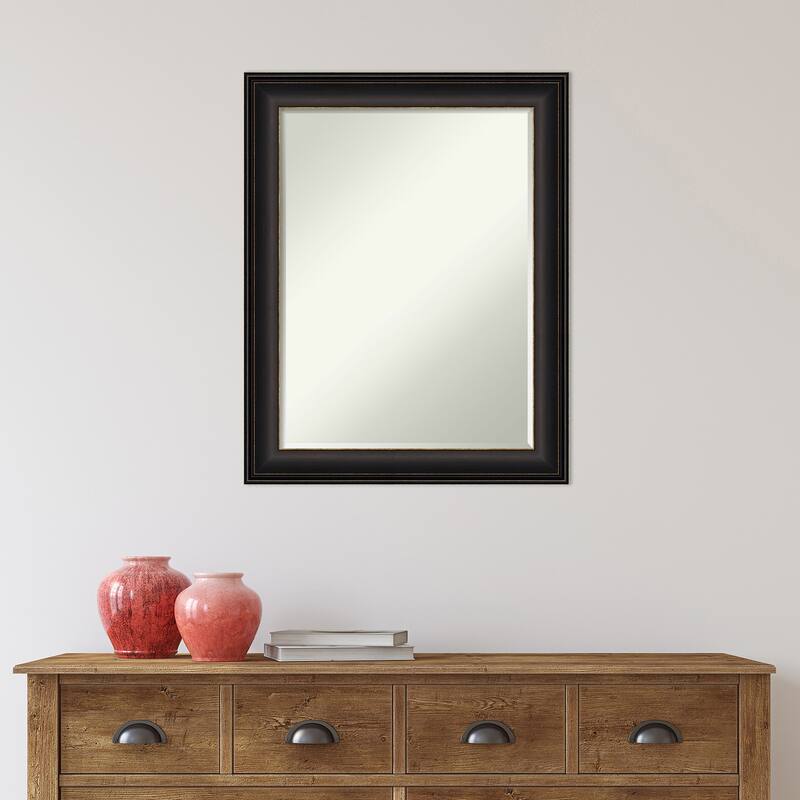 Petite Bevel Wall Mirror - Trio Oil Rubbed Bronze Frame