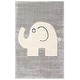 preview thumbnail 5 of 11, SAFAVIEH Carousel Kids Kennedy Elephant Rug 2' x 3' - Grey/Ivory