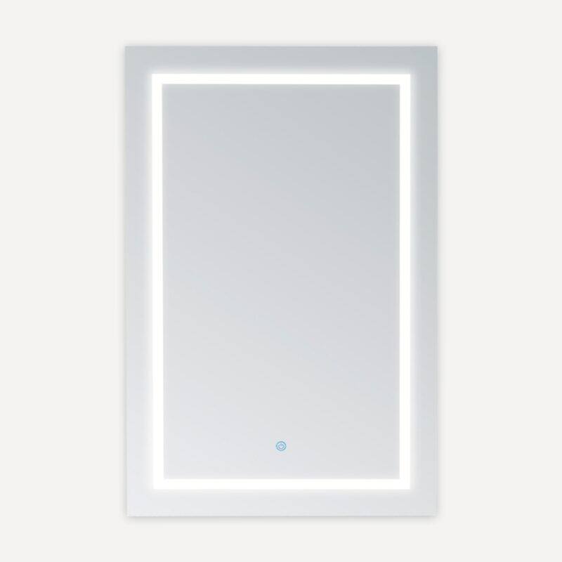 AQUADOM Royale Plus 24W Bathroom Led Lighted Medicine Cabinet Defogger, 3X LED Adjustable Magnifying Mirror, Electrical Outlets. - Grey - 24"x30"x5" Left Hinge - Brushed