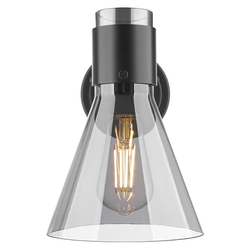 Innovations Lighting 464-1W-G464C-7SM Lawton Cone 9" Tall Bathroom