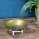 preview thumbnail 6 of 4, Foreside Home & Garden Small White and Brass Metal Decorative Storage Tray