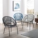 preview thumbnail 5 of 31, Corvus Sarcelles Woven Wicker Indoor/Outdoor Chairs (Set of 2)