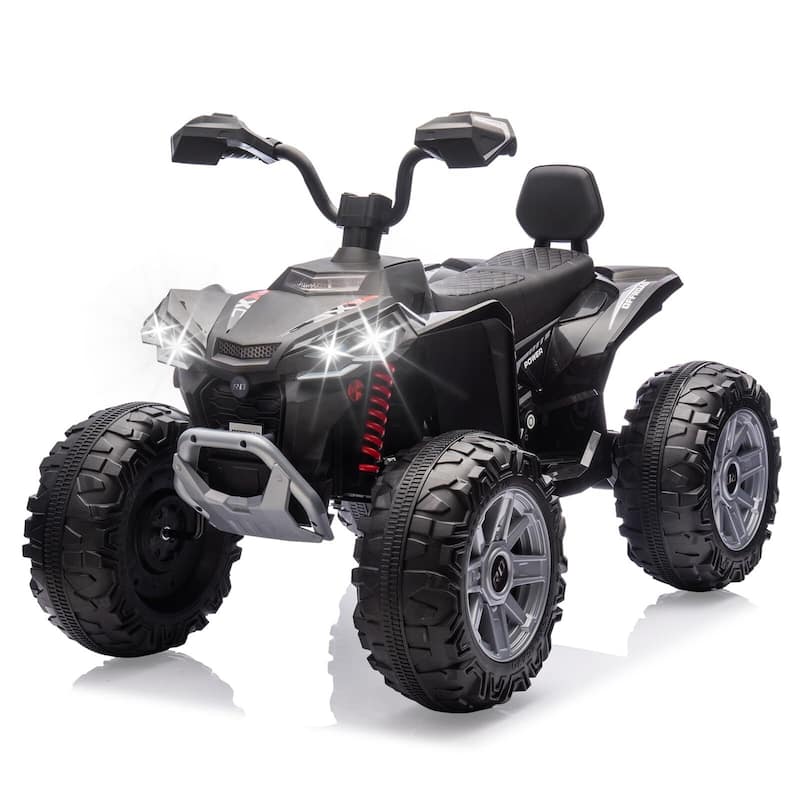 24V Ride on ATV for Kids, 2 Seater Electric Quad Car - Black