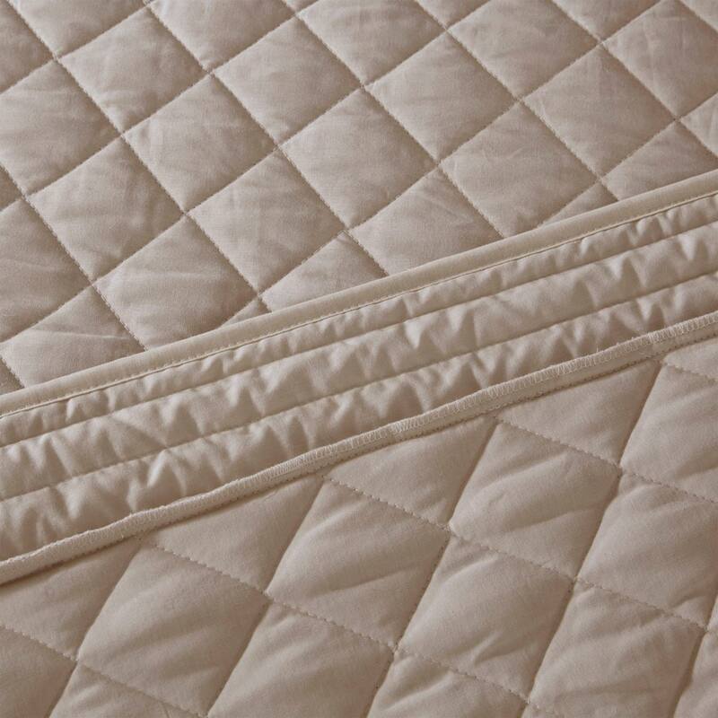 GDF Studio - Breanna 4-Piece Cotton Reversible Tailored Bedspread Set with Decorative Pillow