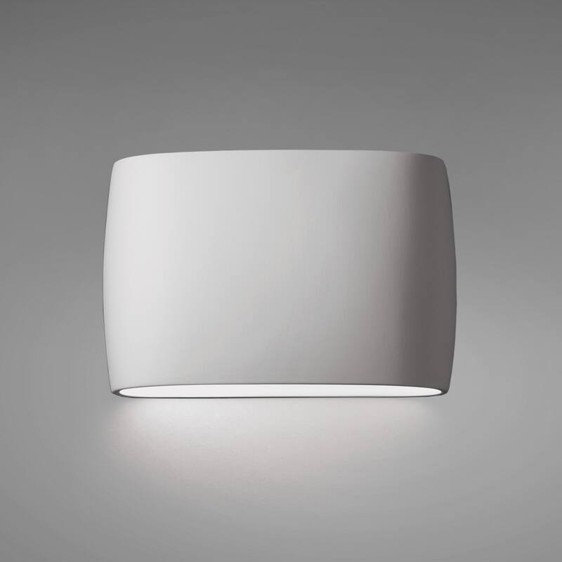 Porch & Den Courtside Bisque Closed Top ADA 2-light Large Oval Wall Sconce