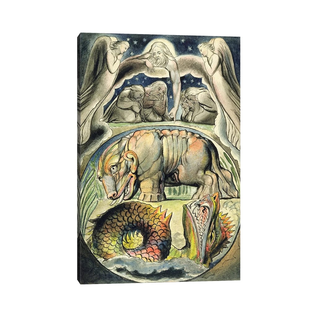 iCanvas "Behemoth And Leviathan (after William Blake)" by John Linnell Canvas Print