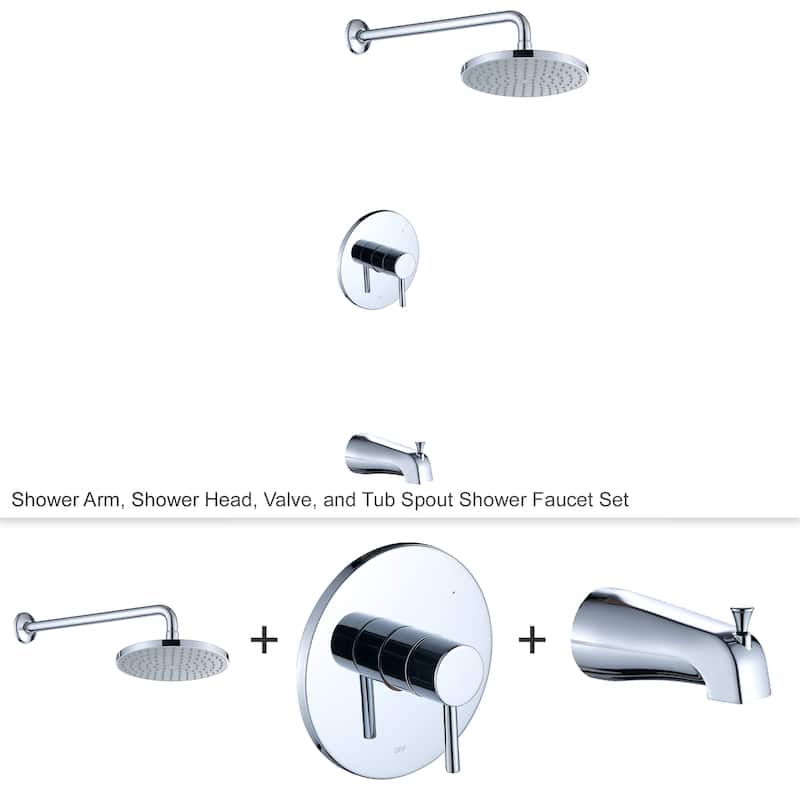 Luxier SS-C01 Single-Handle 1-Spray Tub and Shower Faucet with Valve