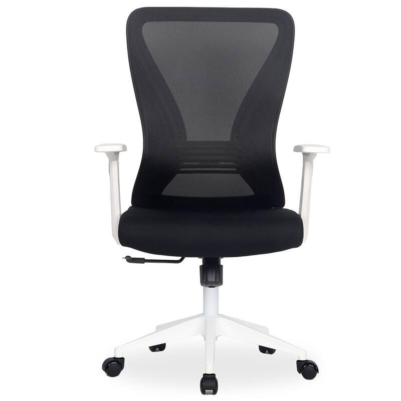 Modern Home Xelo Solo Mid-Back Desk/Office Task Chair, Computer Ergonomic Mesh Back Lumbar Support with Armrests