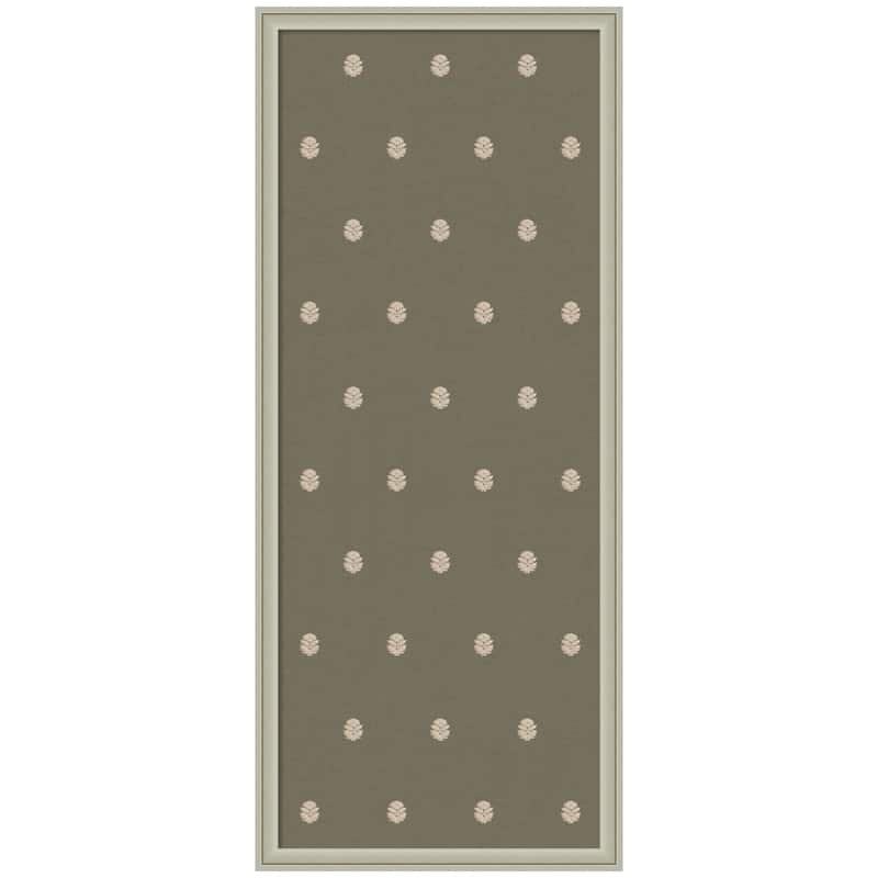 Kate and Laurel Pinboard Green Botanical Block Print - 18x42 - Florence Silver