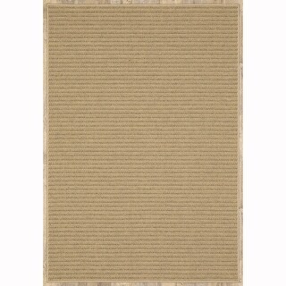 Style Haven Rhodes Solid Brown Basket Weave Indoor/Outdoor Area Rug ...