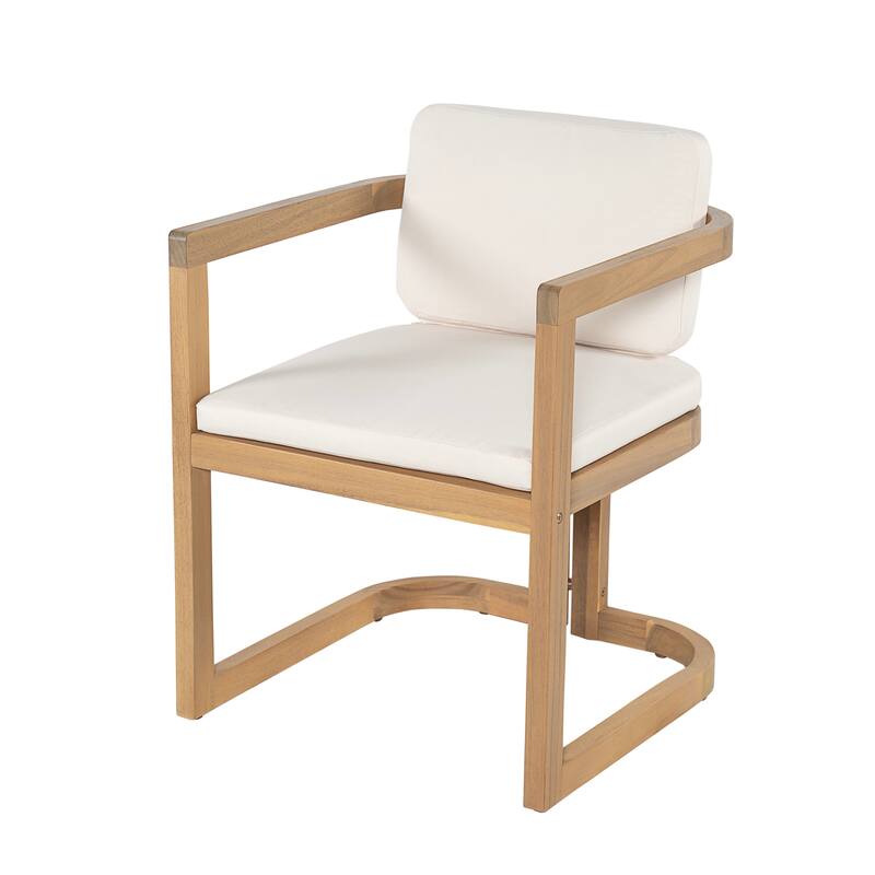 Christopher Knight Home - Outdoor Acacia Wood Dining Chairs with Cushions - Set of 2