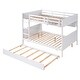 preview thumbnail 23 of 22, Full Over Full Bunk Bed with Twin Trundle and Bookshelf, Solid Pine Wood Frame, Separable Design, for Kids and Teens