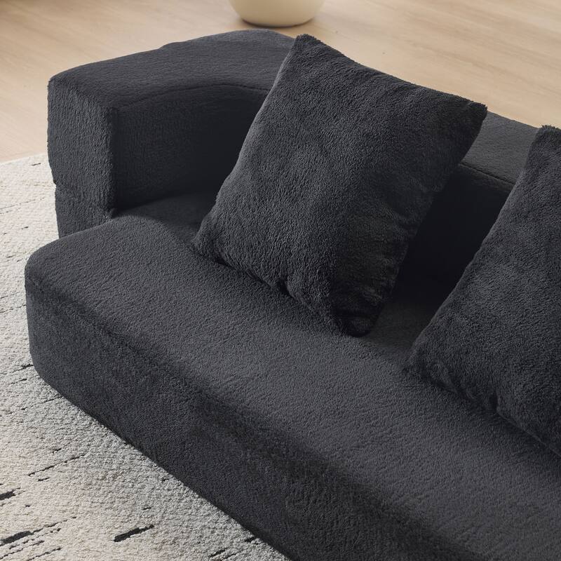 Sectional Sofa ,Foam Fold-Out Bed for Small Spaces & Home Offices