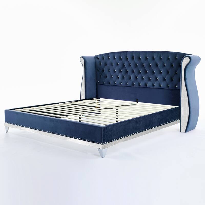 Christopher Knight Home-Eldora Upholstered Bed with Wingback