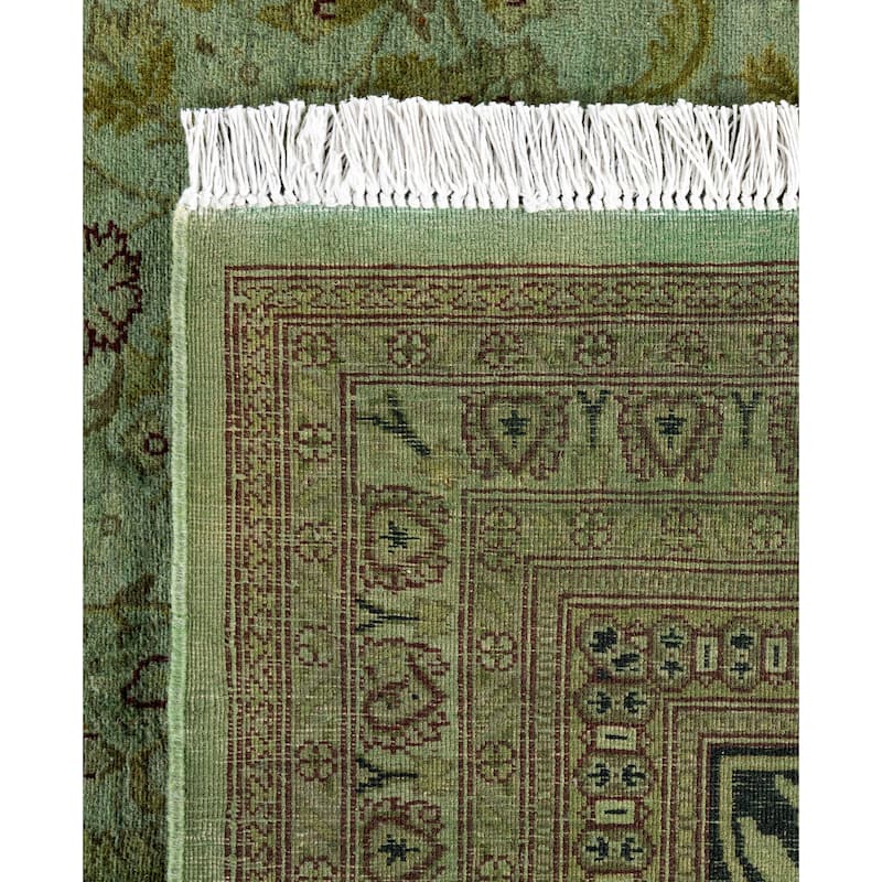 Overdyed One-of-a-Kind Hand-Knotted Area Rug - Green - 8' 2" x 10' 4"