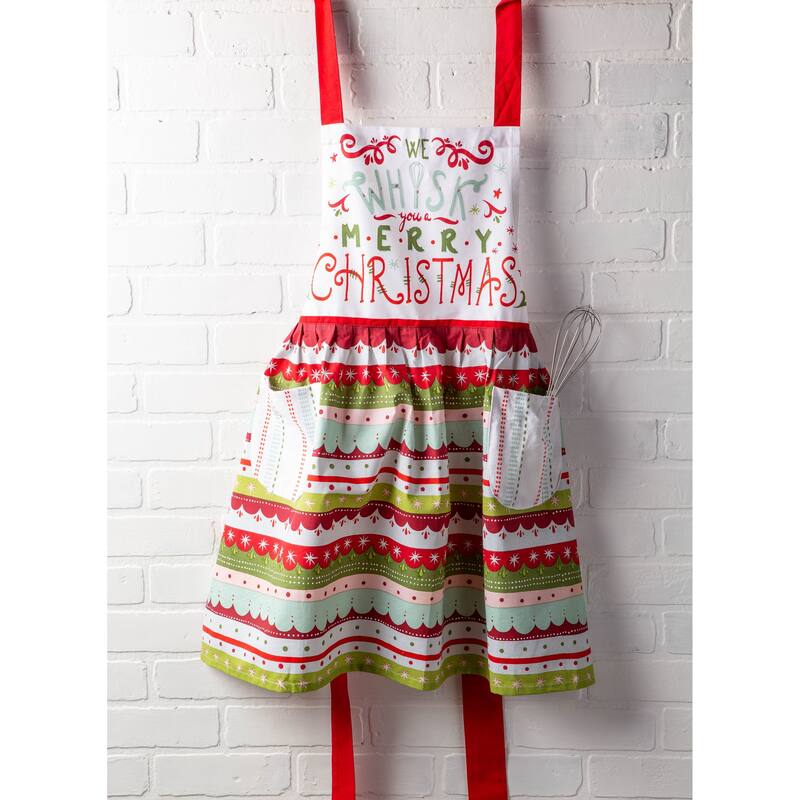 Design Imports Christmas Plaid Chef Kitchen Apron