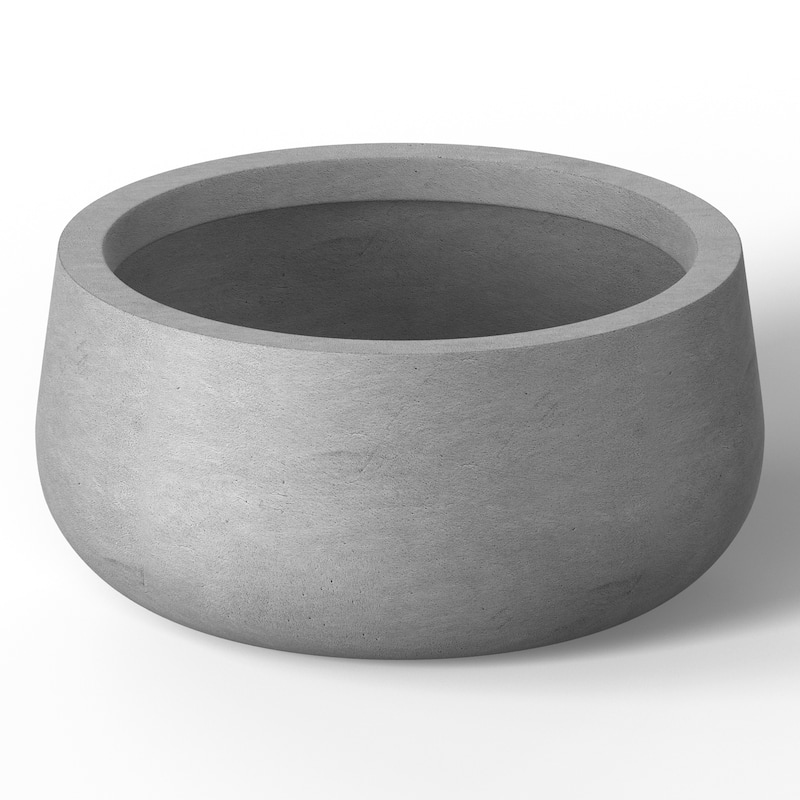 Tall Concrete Round Plant Pots / Large Indoor and Outdoor flower Planters