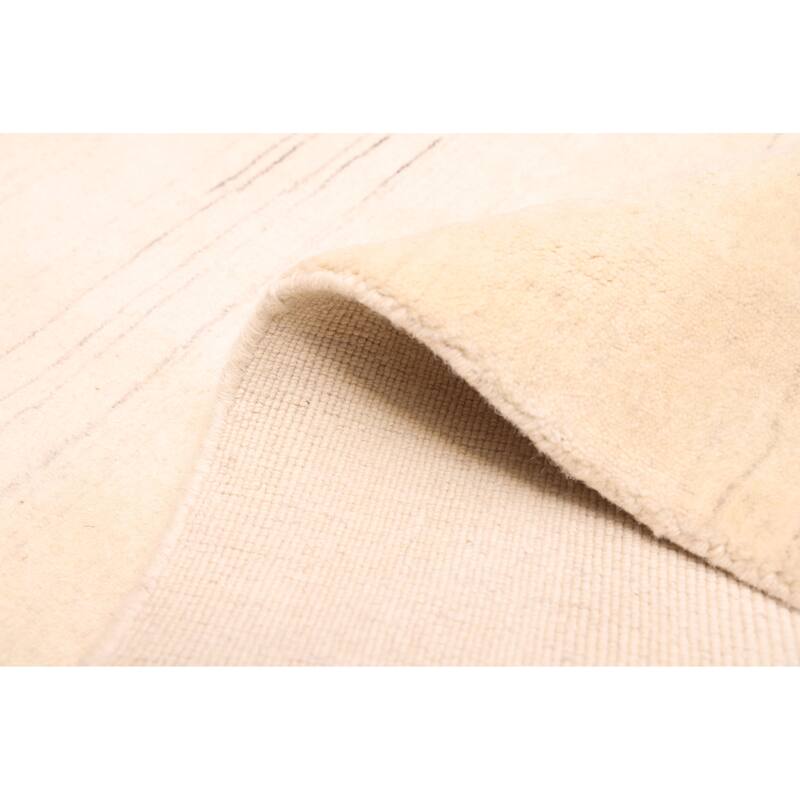 ECARPETGALLERY Hand Loomed Kashkuli Gabbeh Cream Wool Rug - 2'6 x 8'0