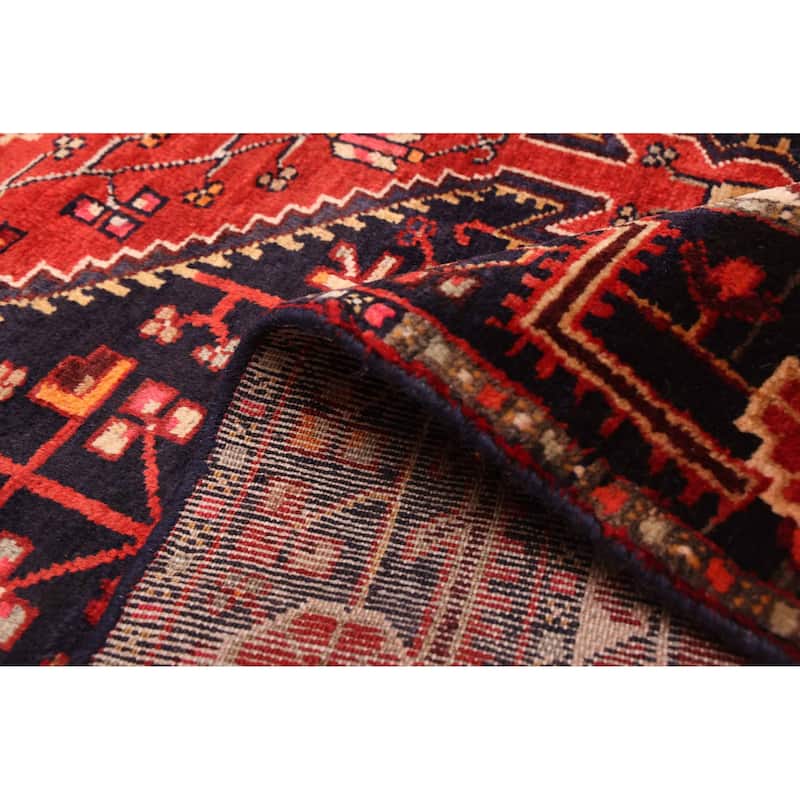ECARPETGALLERY Hand-knotted Anatolian Vintage Dark Navy, Red Wool Rug - 4'3 x 7'11