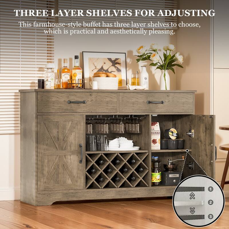 Kitchen Coffee Bar with Hutch & 10 Wink Racks