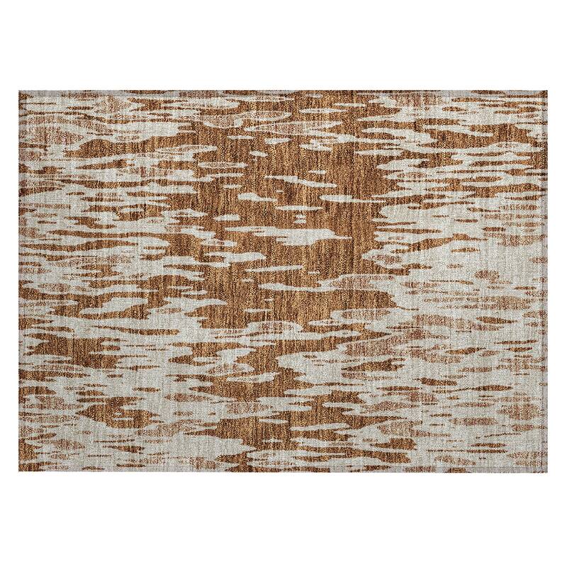 Machine Washable Indoor/ Outdoor Abstract Chantille Rug
