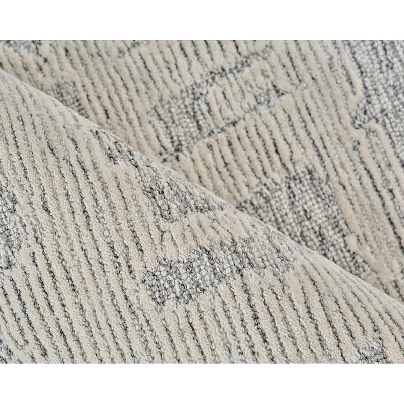 Exquisite Rugs Aspen Handmade Hand-tufted New Zealand Wool on Canvas Natural Gray/Ivory Area Rug