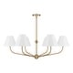 preview thumbnail 3 of 3, Xavier 6 Light Vibrant Gold + White Chandelier