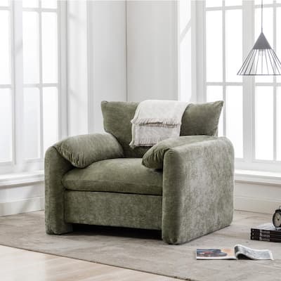 38.6"W Oversized Chenille Accent Chair Single Sofa