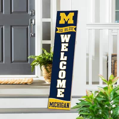 47" Porch Leaner Welcome Wall Sign, University Of Michigan