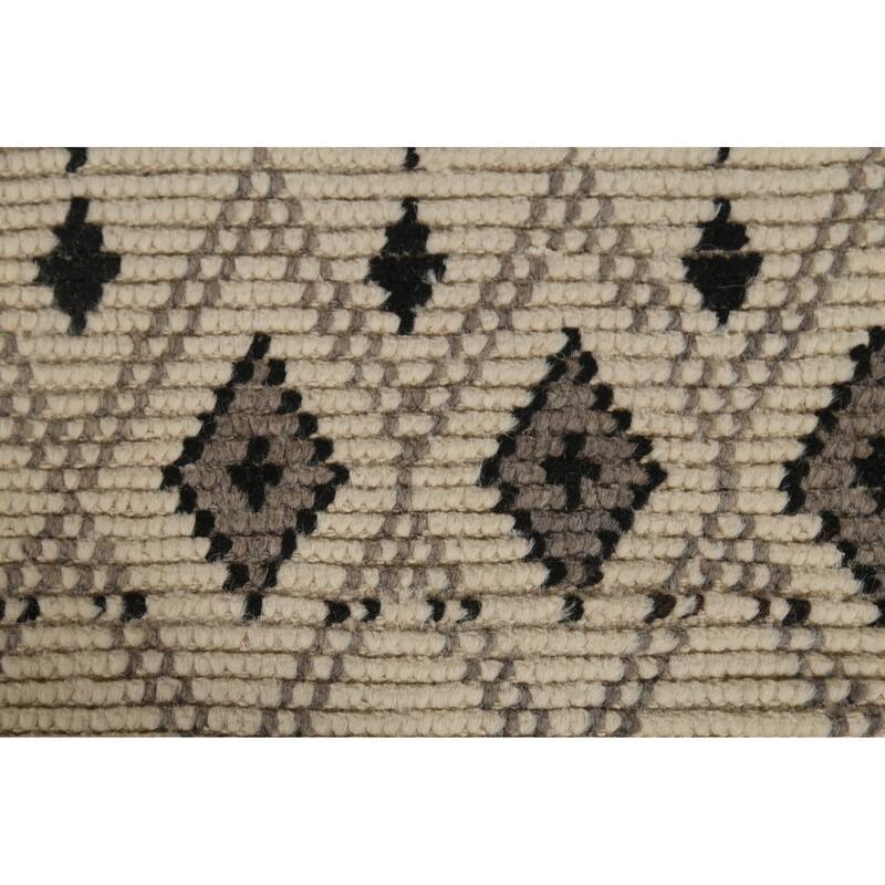Geometric Moroccan Rug Hand-Knotted Bedroom Wool Carpet - 6'0"x 9'9"