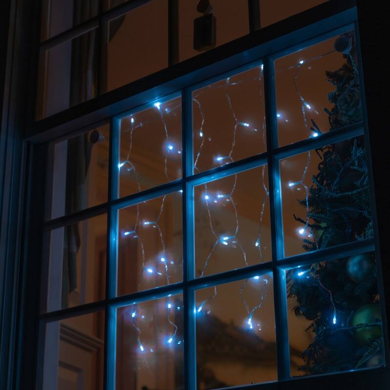 Solar Window Icicle 42 LED String Light - 1, 2 or 4 Pack