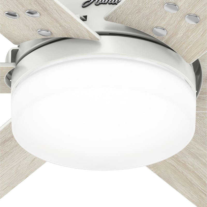 Hunter 44" Pacer Ceiling Fan with LED Light Kit and Handheld Remote - Modern Farmhouse, Transitional