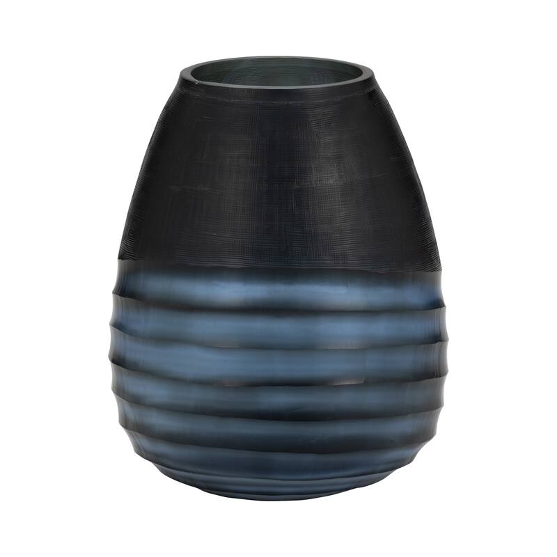 Sagebrook Home Ceramic Vase, Soothing Blue, Medium Size, Decorative Vases, Perfect for Modern Living Spaces