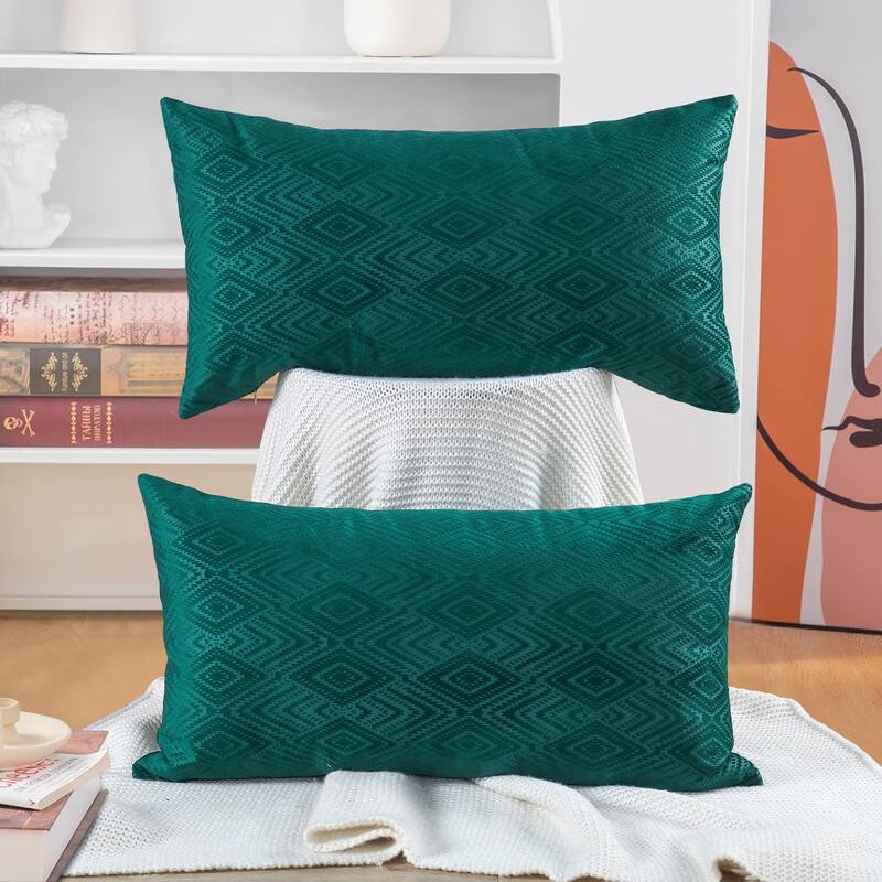 Tonopah Ikat Velvet Throw Pillow Cover Set, NO INSERT