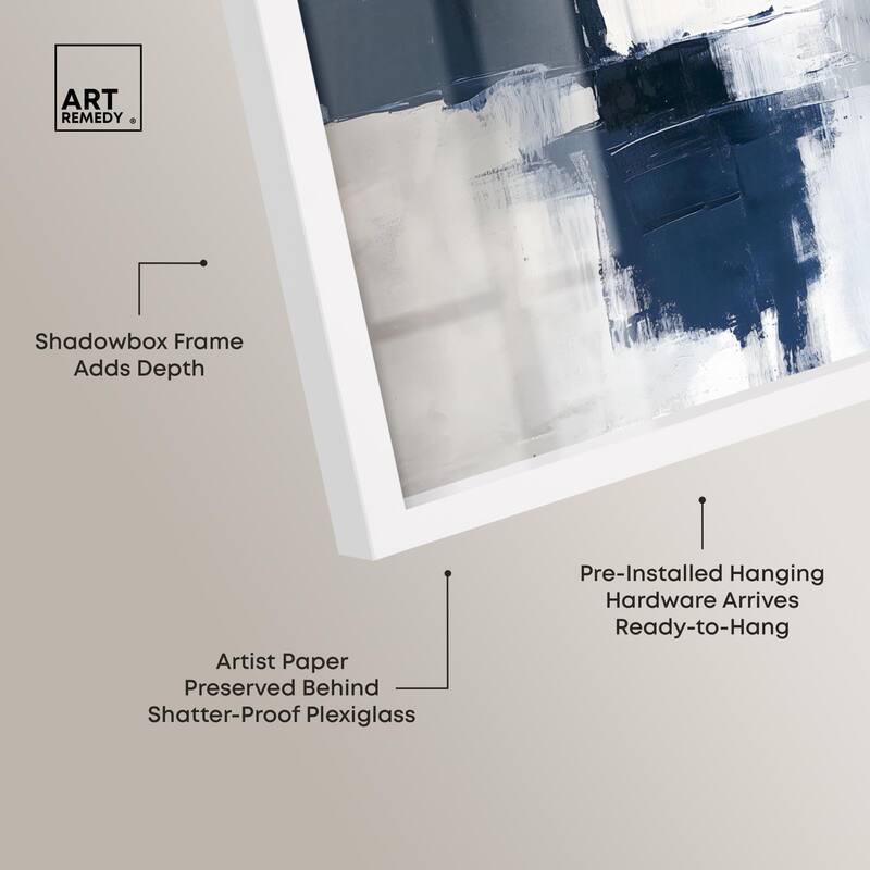 Porcelain Blue on White I Shadowbox by Art Remedy