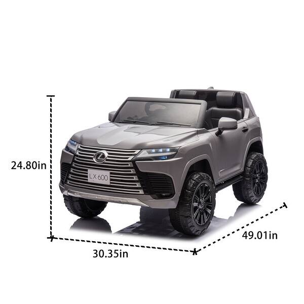 dimension image slide 1 of 2, 24V Dual-Drive Kids Lexus Ride-On Car, Remote-Controlled, Bluetooth
