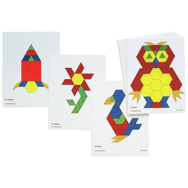 slide 2 of 5, Pattern Block Activity Cards, Set of 20
