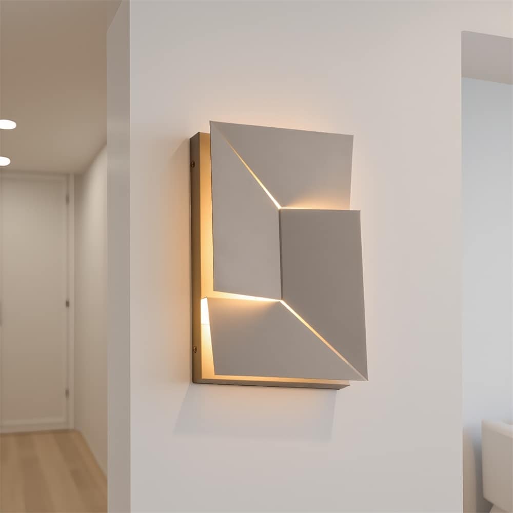 Modern LED Wall Light,Geometric Minimalist Sconce with Warm White Glow