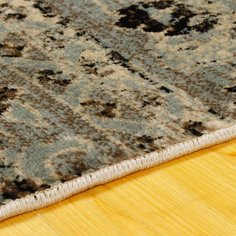 Superior Traditional Vintage Florals Polypropylene Indoor Area Rug